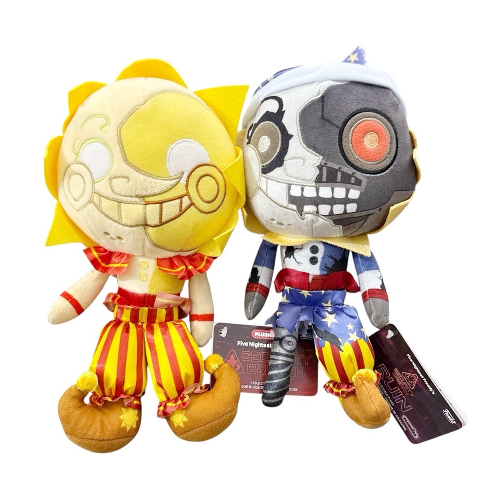 NWT Five Nights At Freddys Sun & Moon 7" Plush FNAF Security Breach Funko Lot